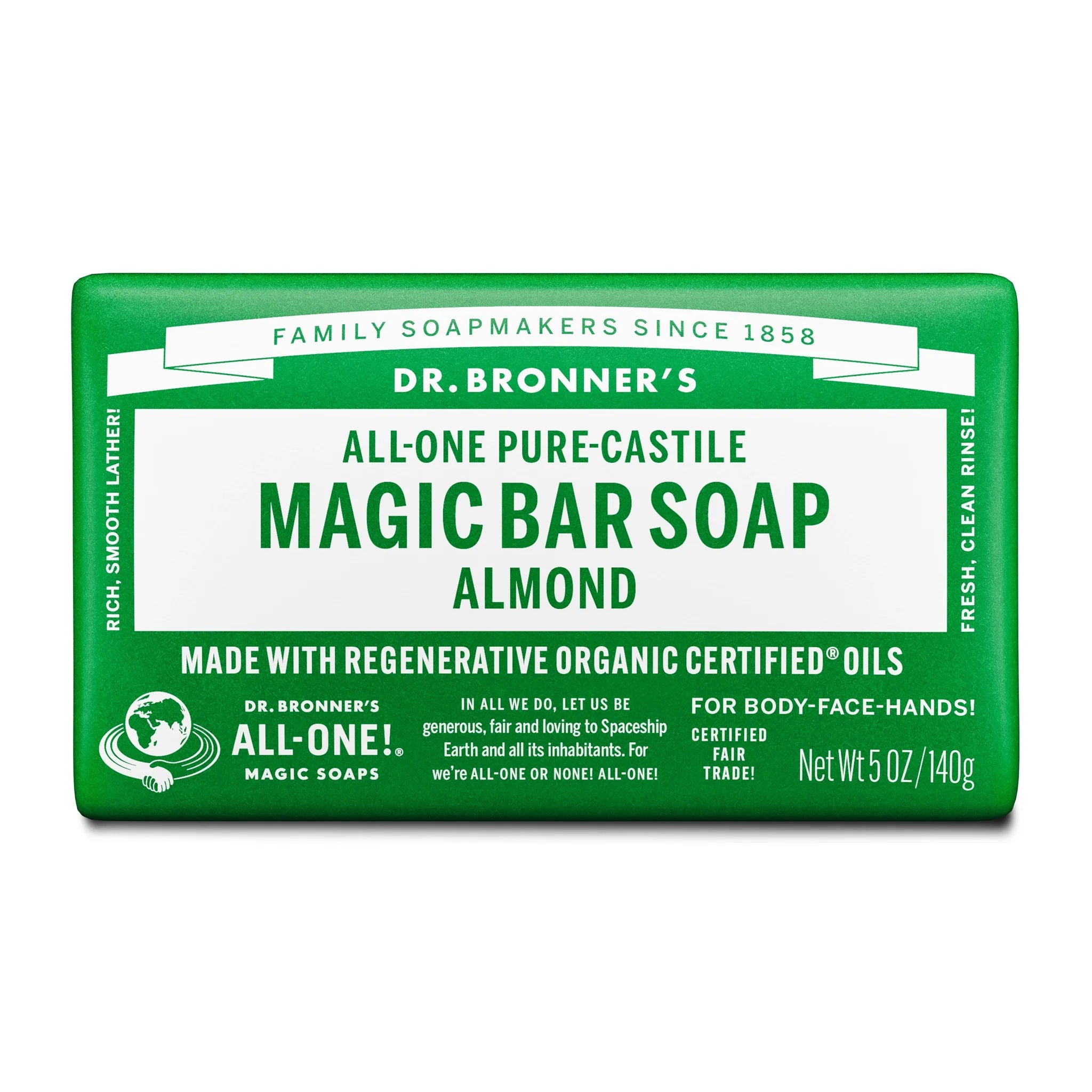 PURE-CASTILE BAR SOAP Almond [5 oz]