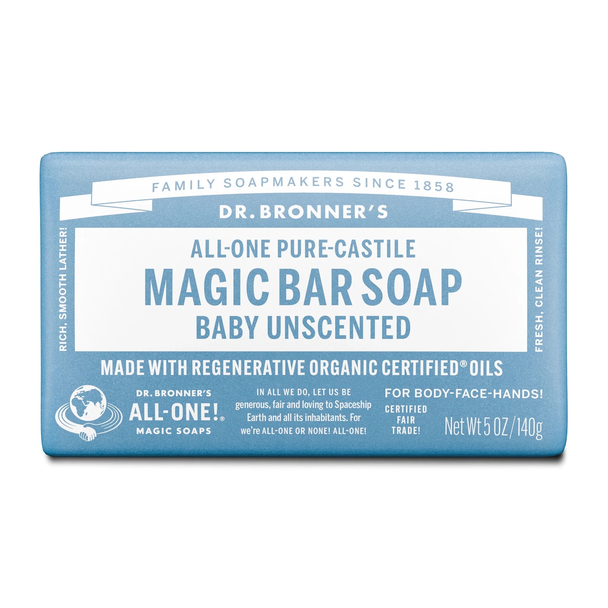 PURE-CASTILE BAR SOAP Unscented [5 oz]