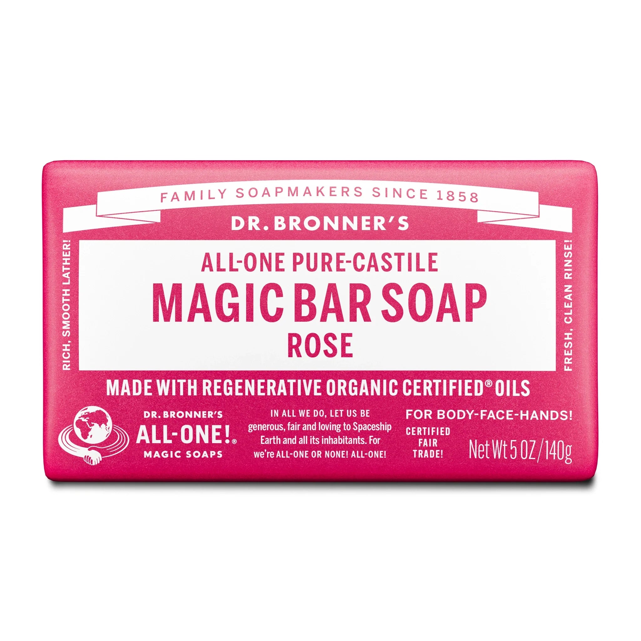 PURE-CASTILE BAR SOAP Rose [5 oz]