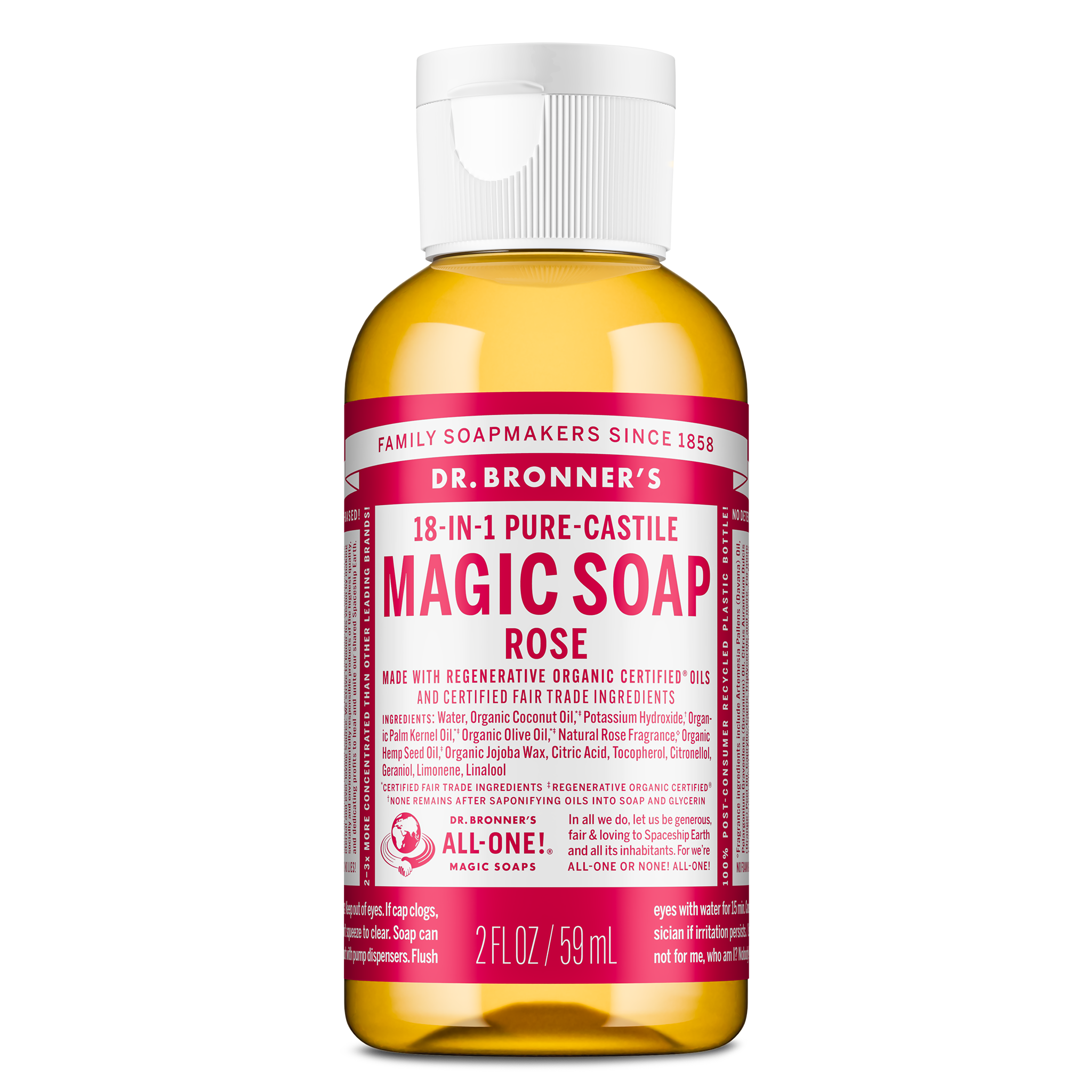 PURE-CASTILE LIQUID SOAP Rose [2 oz]