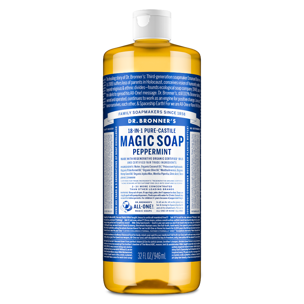 PURE-CASTILE LIQUID SOAP Peppermint [32 oz]